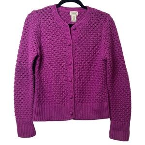 L.L. Bean Purple Women's Cardigan Sweater